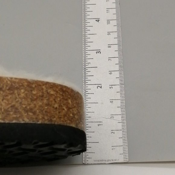 Madden Girl Womans Butterfly Slide Sandal‎ Red Buffalo Check Faux Fur 9.5M NEW - Picture 7 of 9